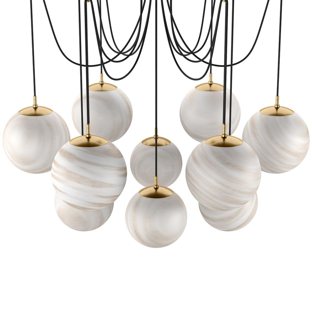 Spider Chandelier - Burnished Brass