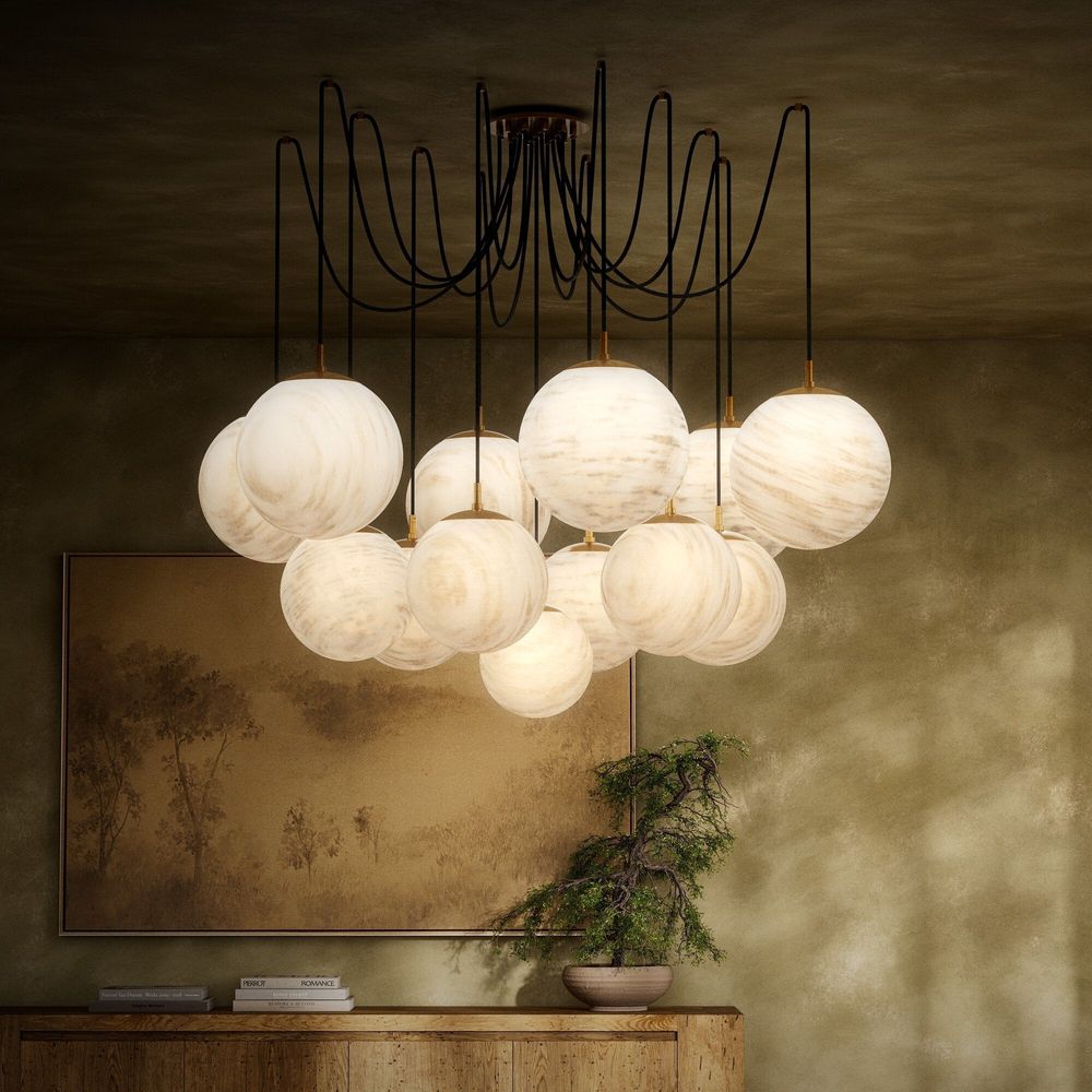 Chandeliers Spider Chandelier - Burnished Brass