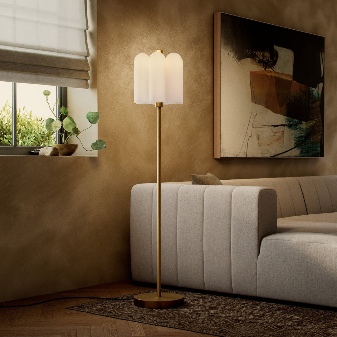 Journey 6 Floor Lamp - Burnished Brass