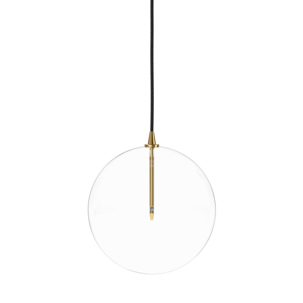 Pendants Crystal Globe Pendant - Burnished Brass - 11.75"X11.75"