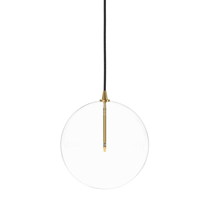 Pendants Crystal Globe Pendant - Burnished Brass - 11.75"X11.75"