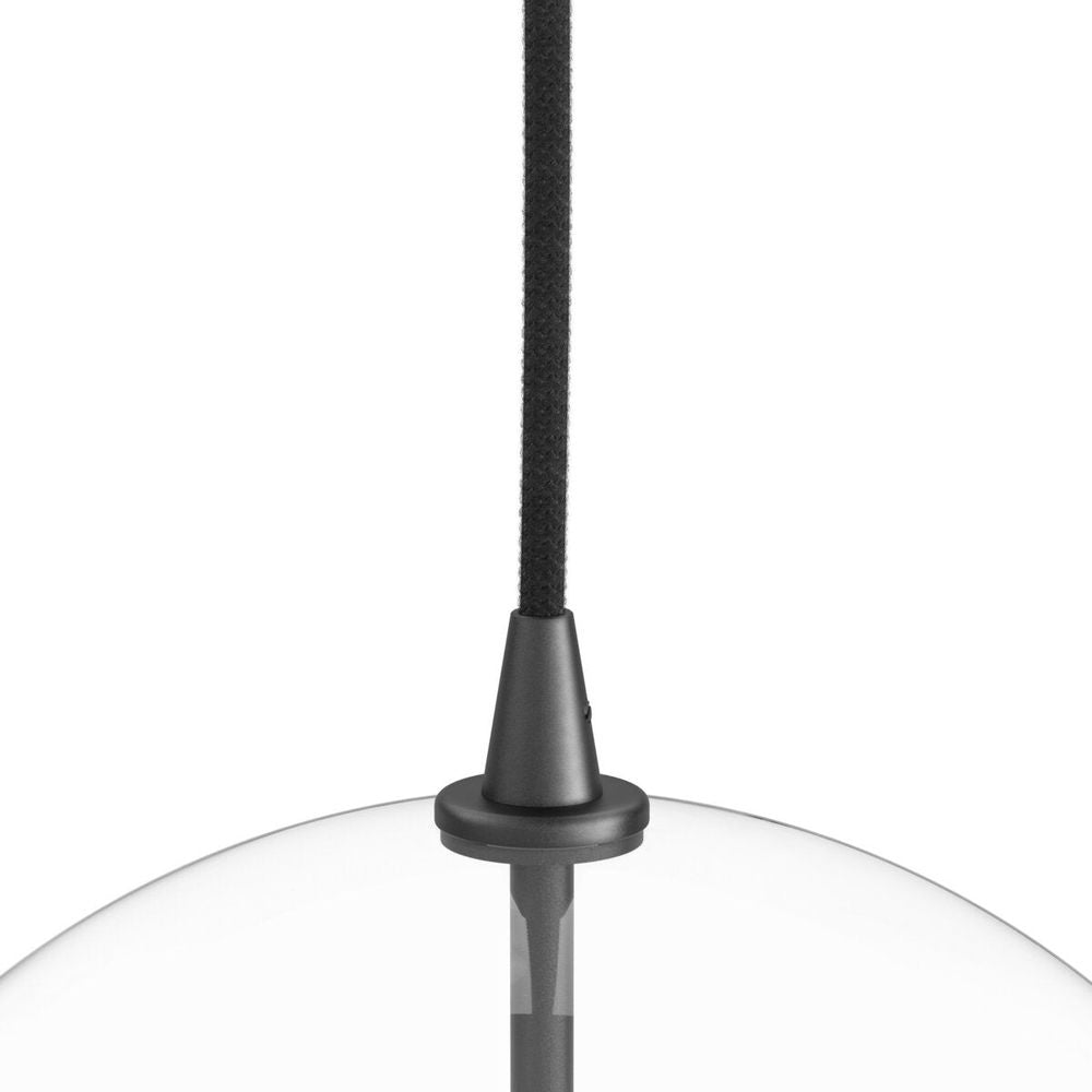 Crystal Globe Pendant - Black Gunmetal - 11.75"X11.75"