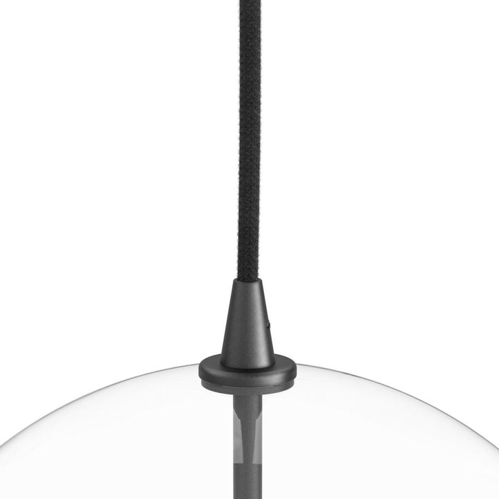 Crystal Globe Pendant - Black Gunmetal - 11.75"X11.75"