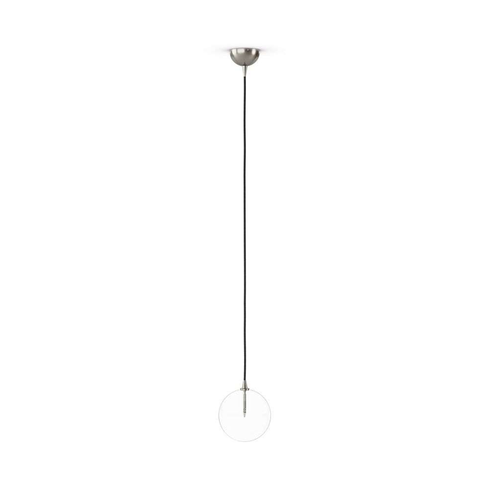 Glass Globe Pendant - Polished Nickel