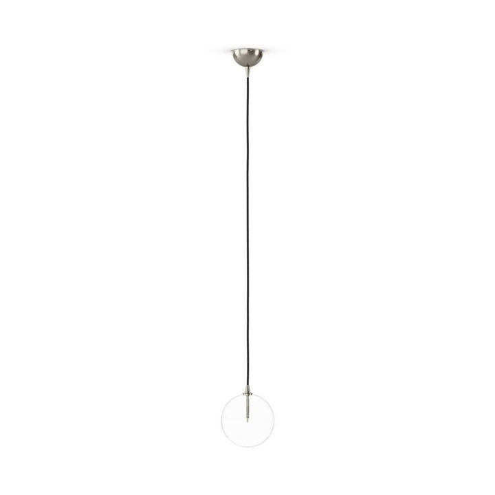 Glass Globe Pendant - Polished Nickel