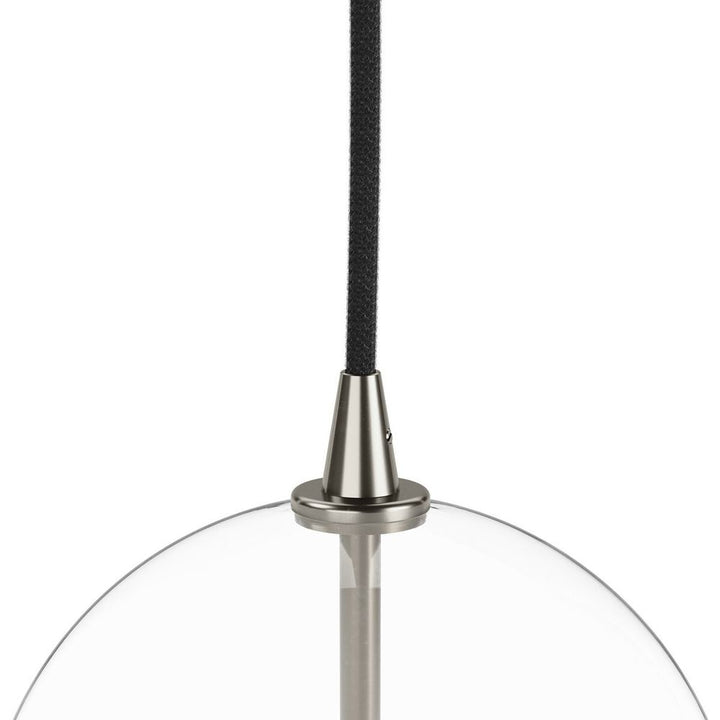 Glass Globe Pendant - Polished Nickel
