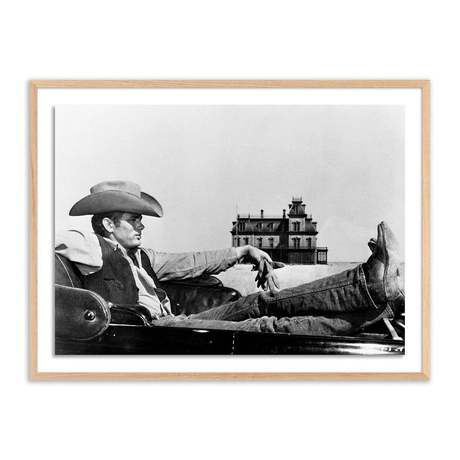 Wall Art James Dean In Motion Picture Giant By Getty Images - 32"X24" - White Oak