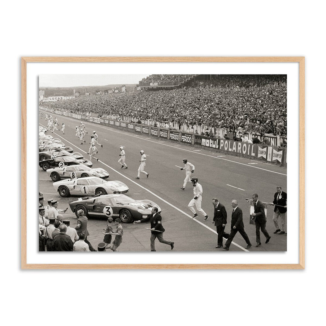 Start Of The Le Mans Race By Getty Images - 40"X30" - White Oak