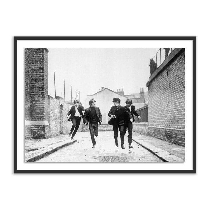 The Beatles Running In A Hard Day'S Night - 40"X30" - Black Maple