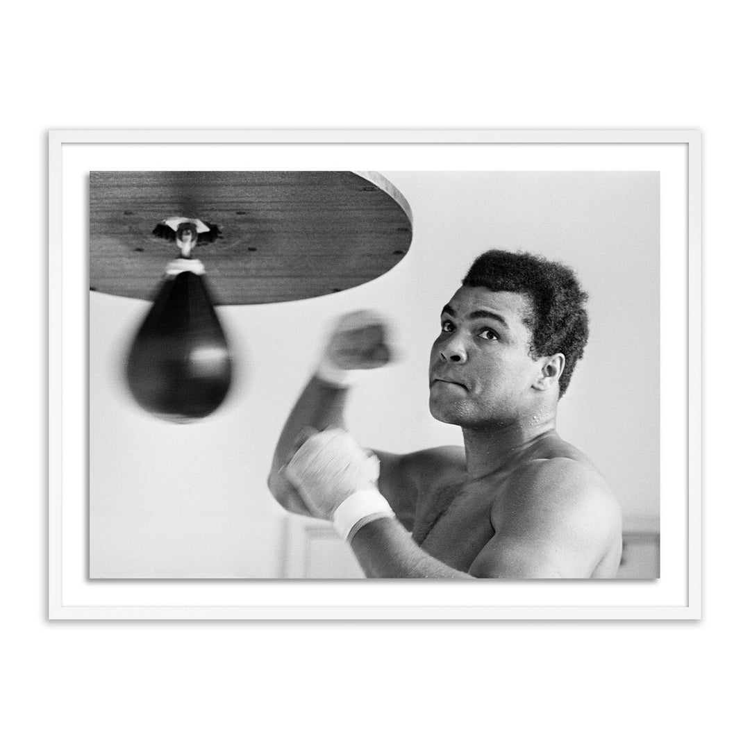 Muhammad Ali Punching Bag By Getty Images - 24"X18" - White Maple