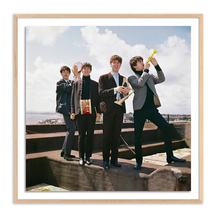 Beatles Portrait By Getty Images - 40"X40" - White Oak