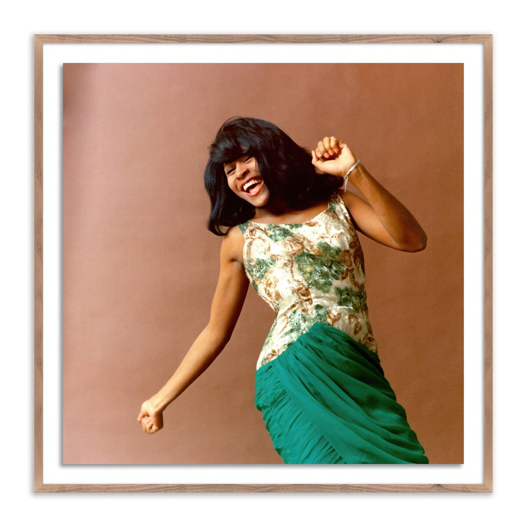 Tina Turner Portrait Session By Getty Images - 48"X48" - Rustic Walnut