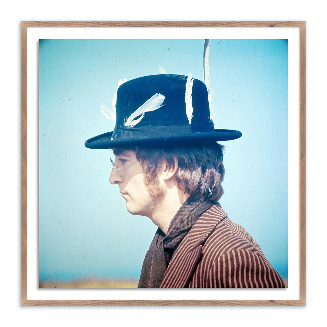 John Lennon'S Magical Mystery Tour By Getty Images - 24"X24" - Rustic Walnut