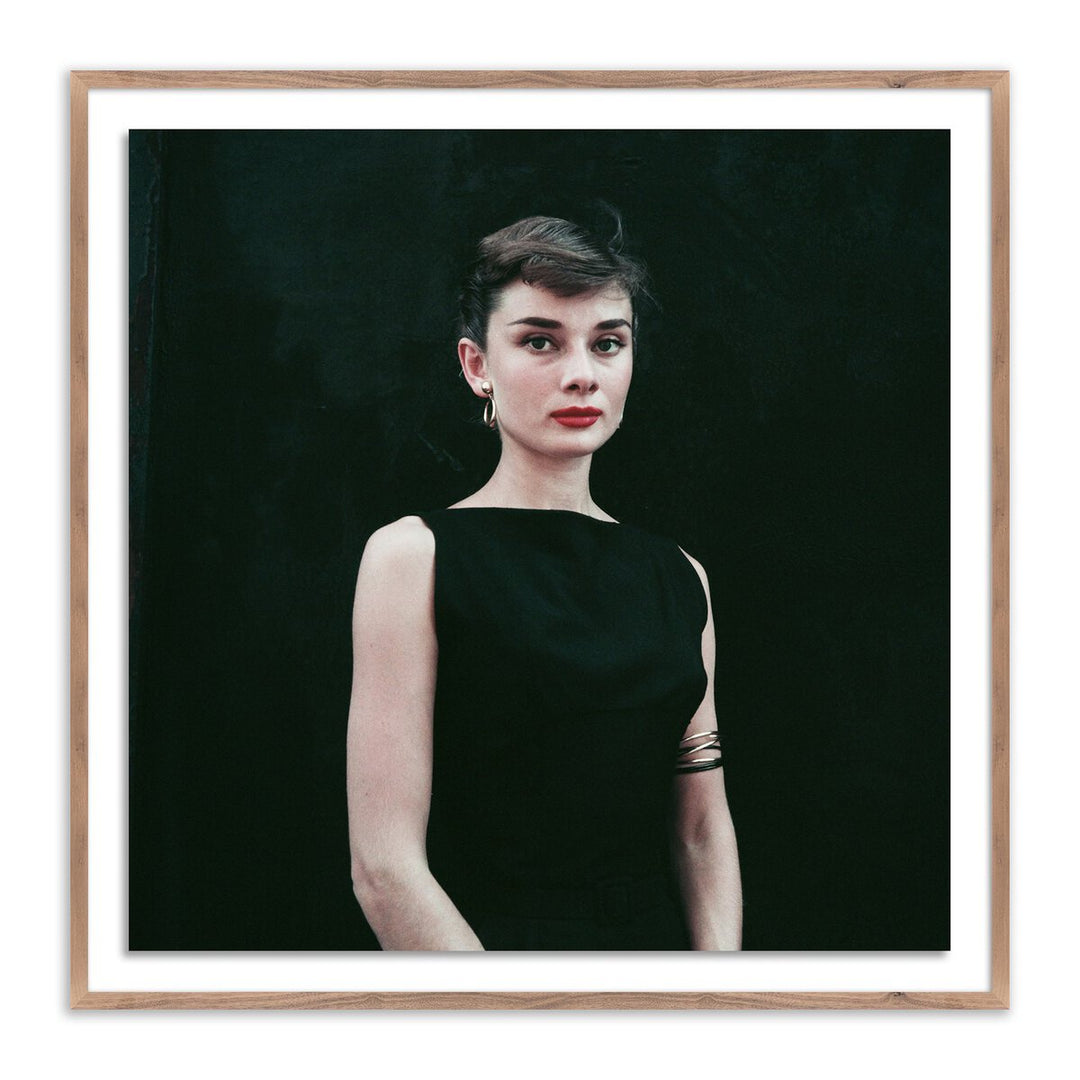 Audrey Hepburn By Getty Images - 40"X40" - Rustic Walnut