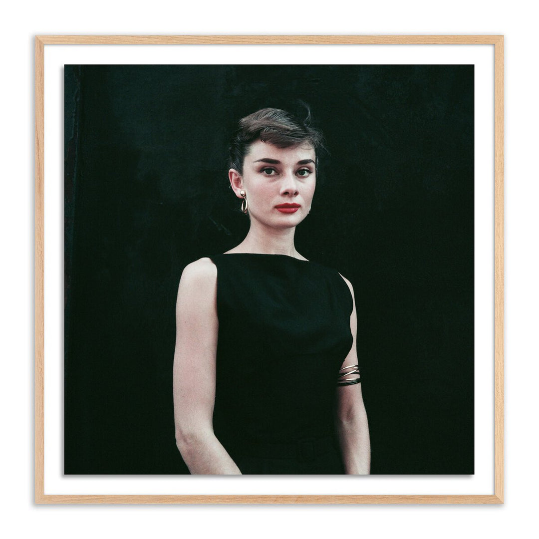 Audrey Hepburn By Getty Images - 24"X24" - White Oak