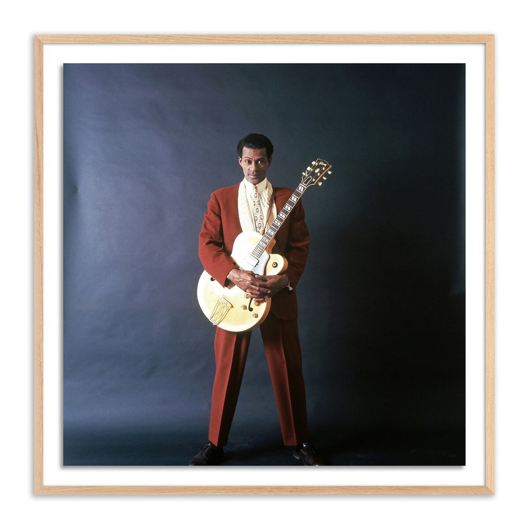 Chuck Berry Portrait Session By Getty Images - 32"X32" - White Oak