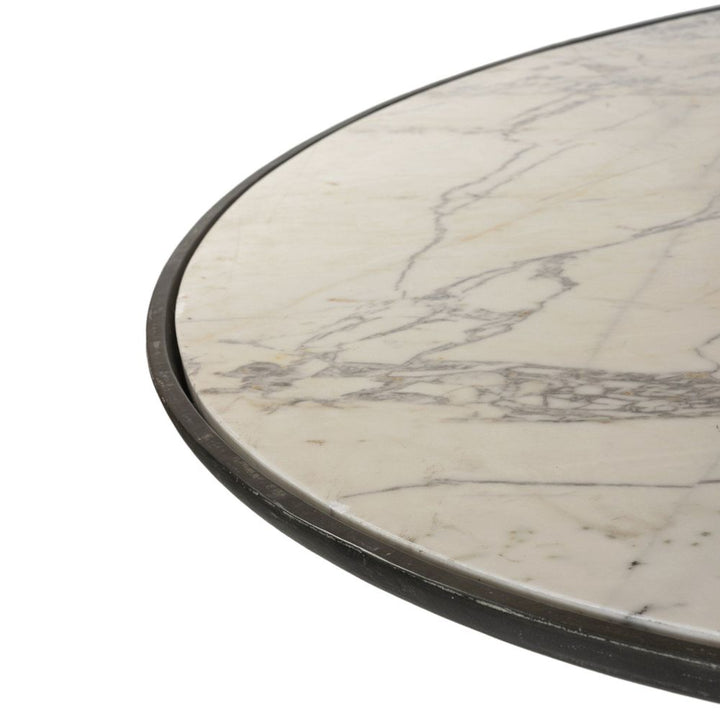 Balboa Outdoor Dining Table - Veined White Marble