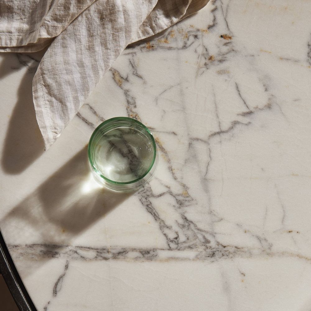 Balboa Outdoor Dining Table - Veined White Marble