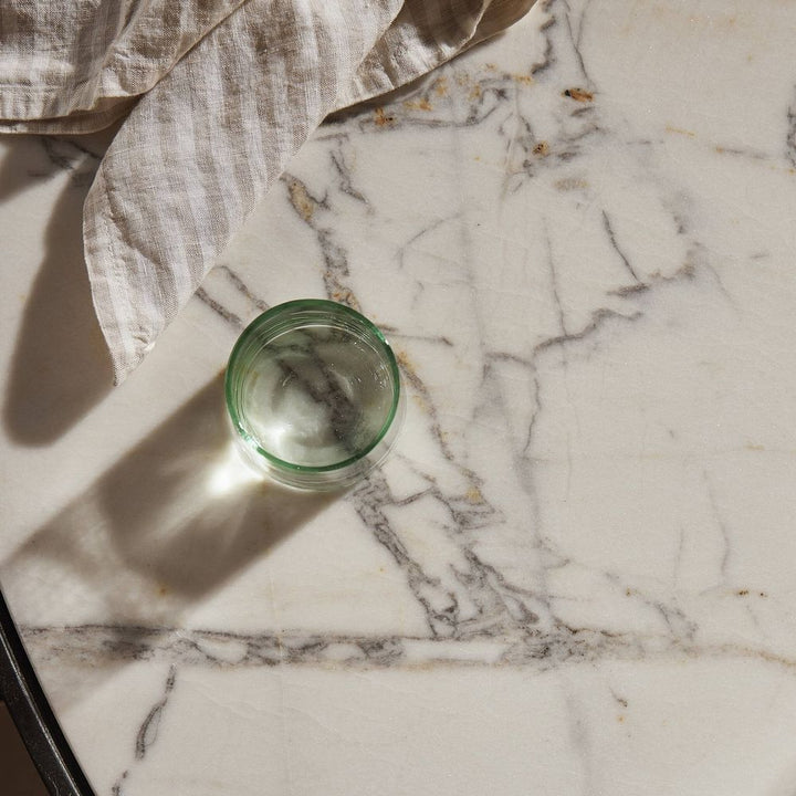 Balboa Outdoor Dining Table - Veined White Marble