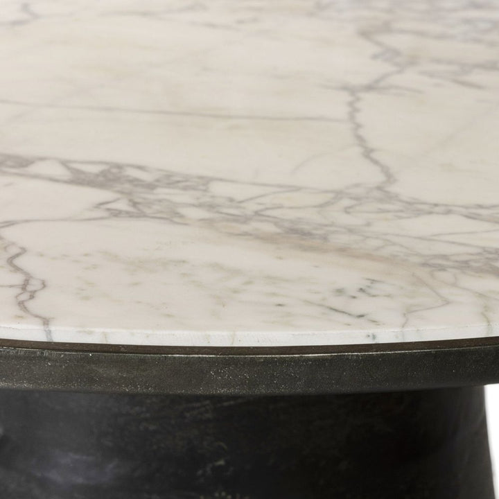 Balboa Outdoor Dining Table - Veined White Marble