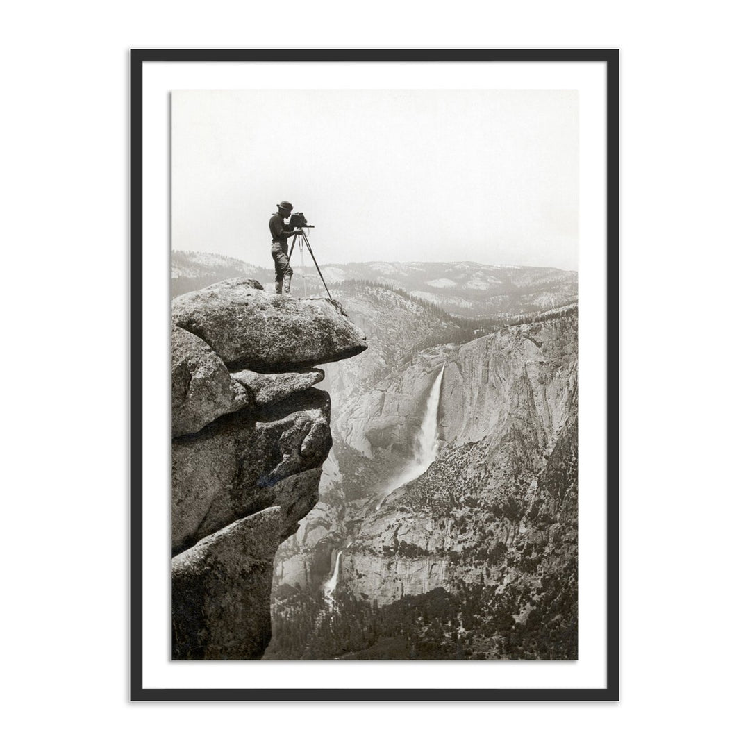 Photographer In Yosemite Valley By Getty Images - 36"X48" - Black Maple