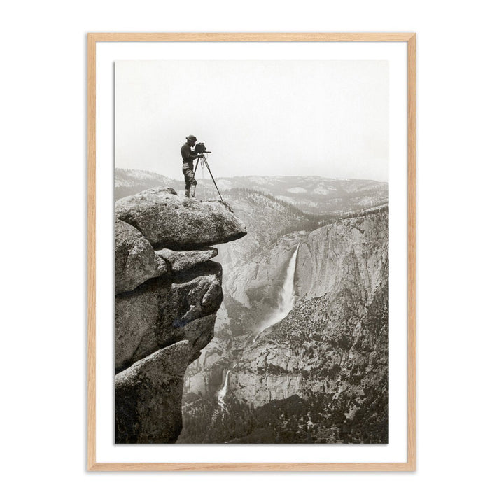 Photographer In Yosemite Valley By Getty Images - 36"X48" - White Oak