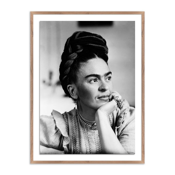 Frida Kahlo By Getty Images - 18"X24" - Rustic Walnut