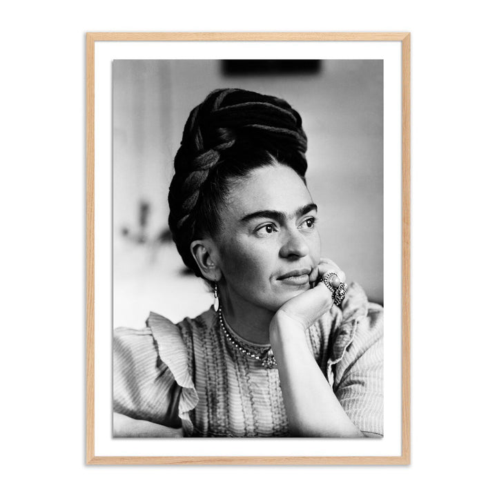 Frida Kahlo By Getty Images - 36"X48" - White Oak