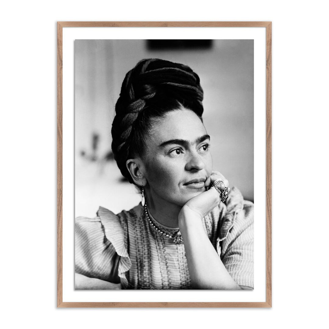 Frida Kahlo By Getty Images - 24"X32" - Rustic Walnut