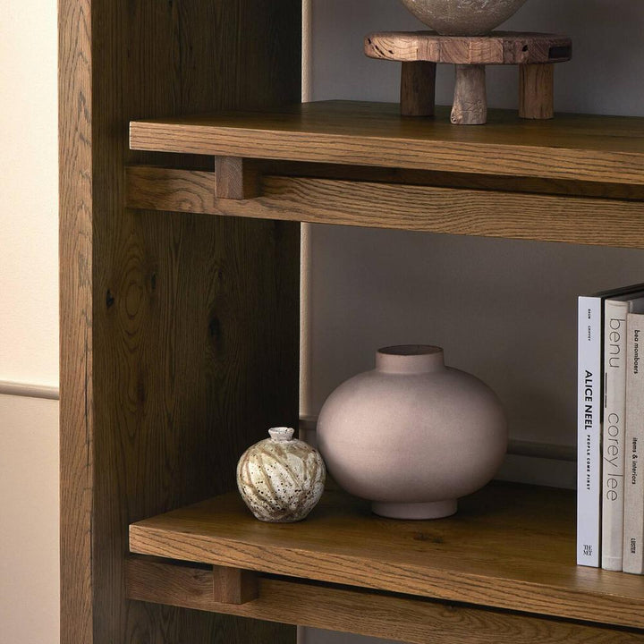 Theodore Bookcase: Rustic Amber Oak