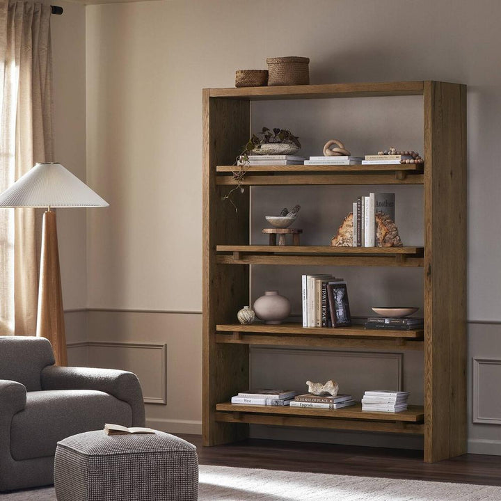 Bookcases & Etageres Theodore Bookcase: Rustic Amber Oak