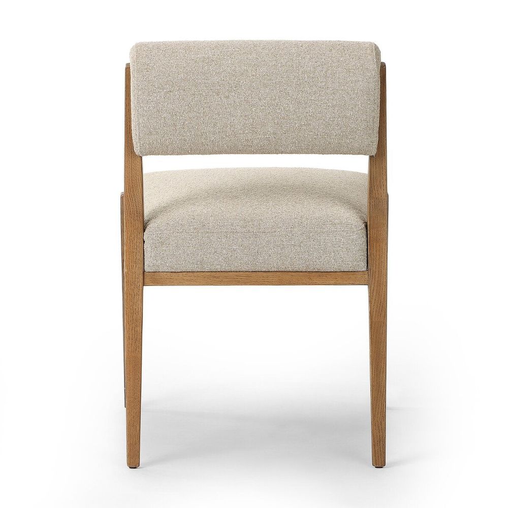 Navid Dining Chair: Weslie Flax - Smoked Grey