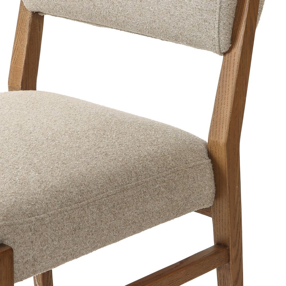 Navid Dining Chair: Weslie Flax - Smoked Grey