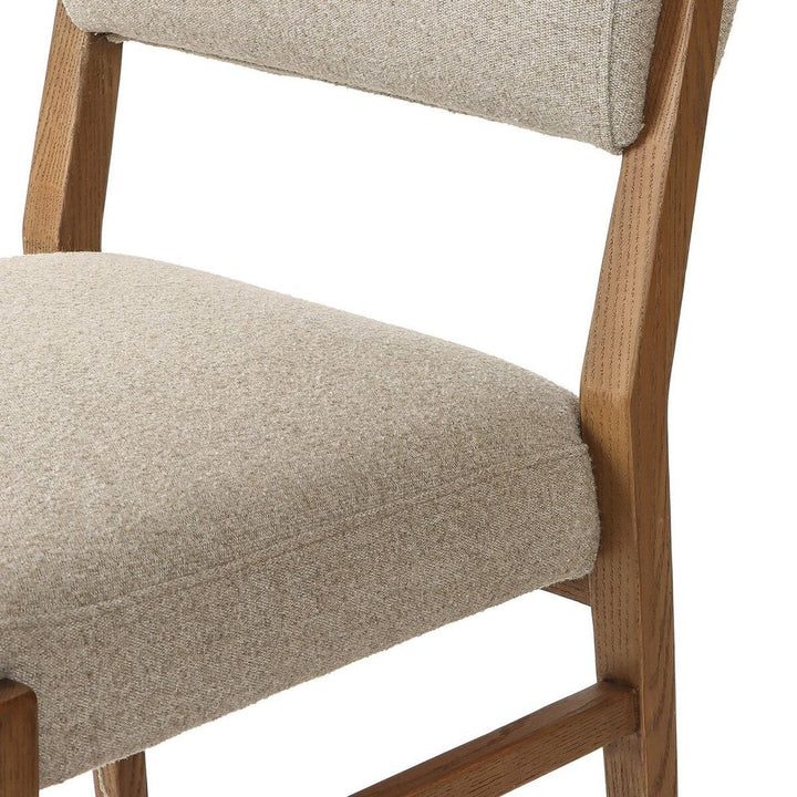 Navid Dining Chair: Weslie Flax - Smoked Grey