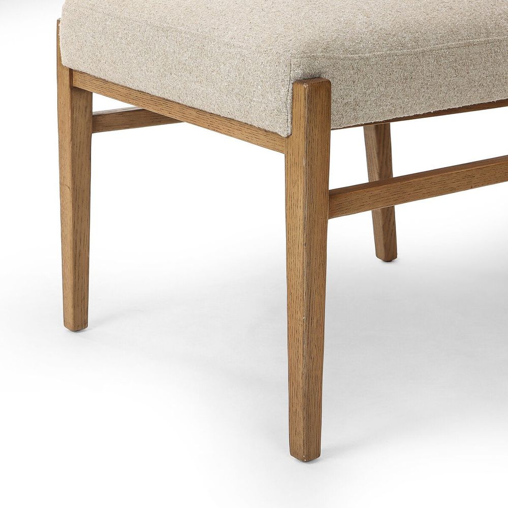 Navid Dining Chair: Weslie Flax - Smoked Grey