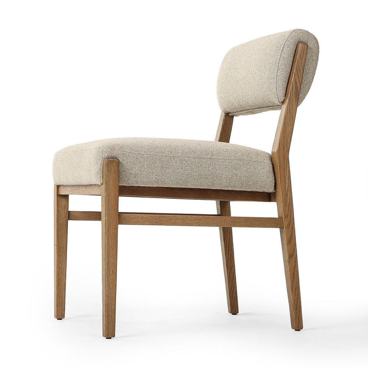 Navid Dining Chair: Weslie Flax - Smoked Grey