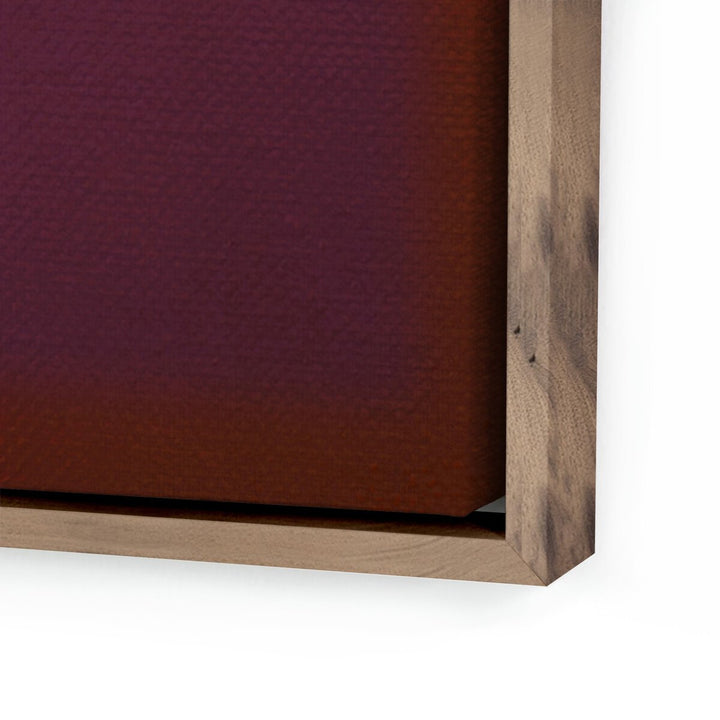 Composition Burgundy By Charles Stuart - 30"X40" - Rustic Walnut