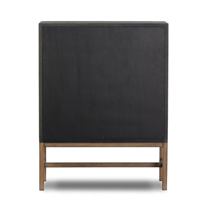 Fiona Bar Cabinet - Black Raffia