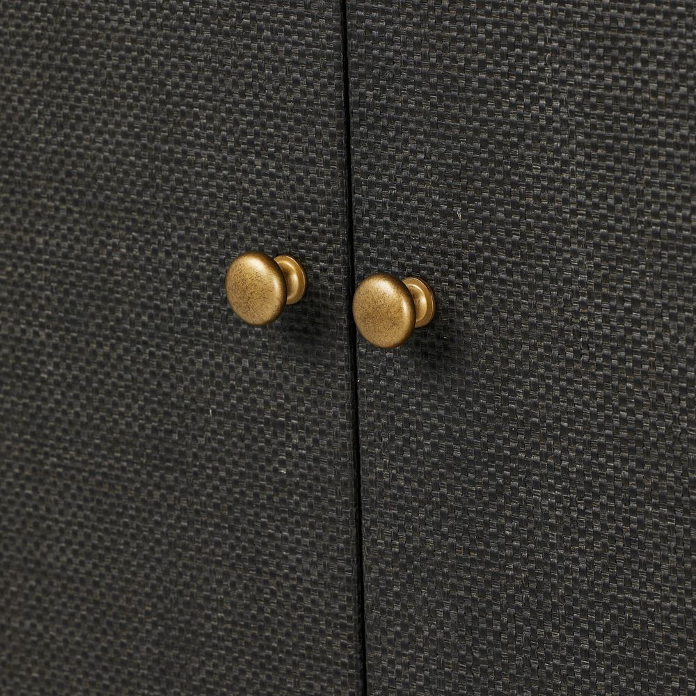 Fiona Bar Cabinet - Black Raffia