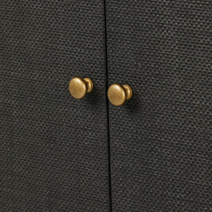 Fiona Bar Cabinet - Black Raffia