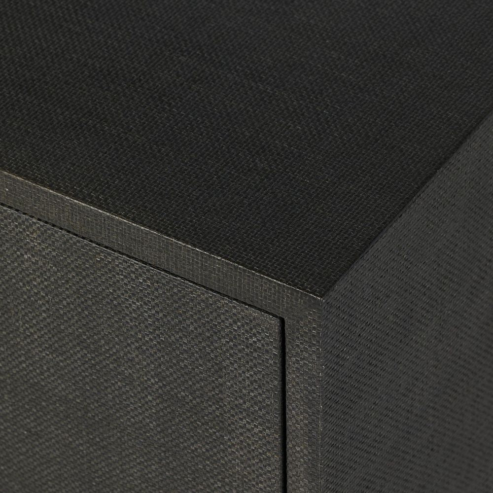 Fiona Bar Cabinet - Black Raffia