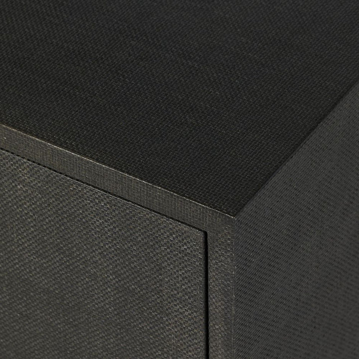 Fiona Bar Cabinet - Black Raffia