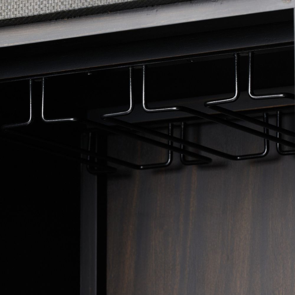 Fiona Bar Cabinet - Black Raffia
