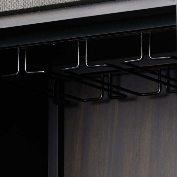 Fiona Bar Cabinet - Black Raffia