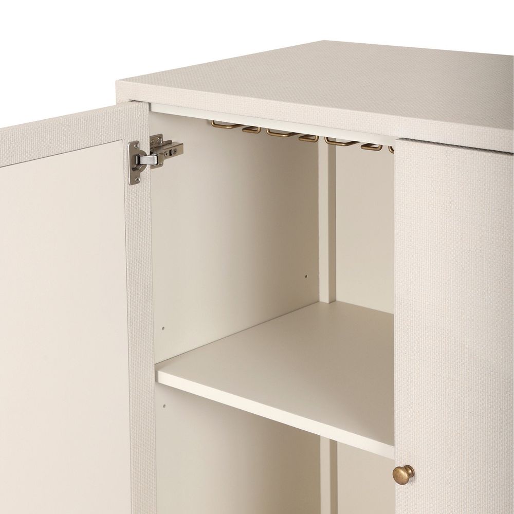 Fiona Bar Cabinet - Ivory Raffia