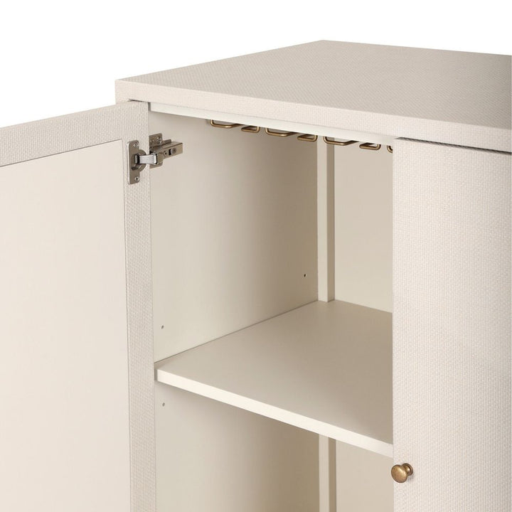 Fiona Bar Cabinet - Ivory Raffia