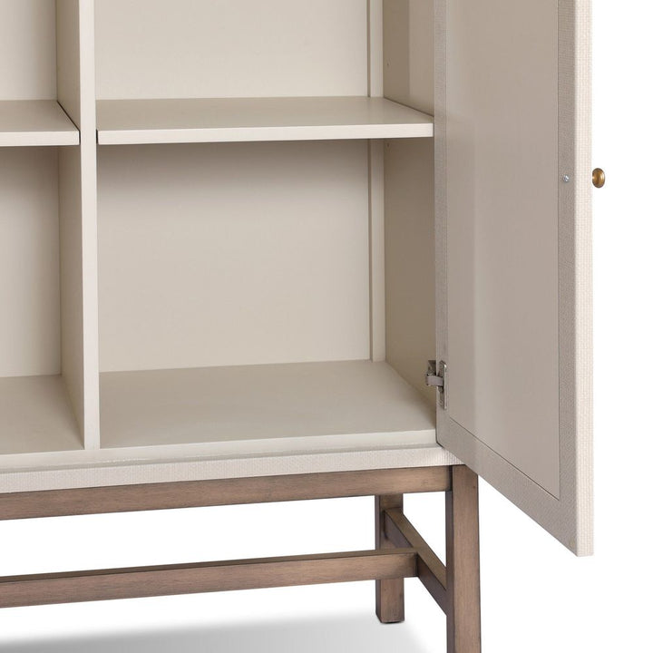 Fiona Bar Cabinet - Ivory Raffia