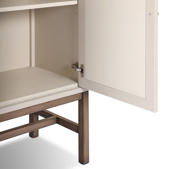 Fiona Bar Cabinet - Ivory Raffia