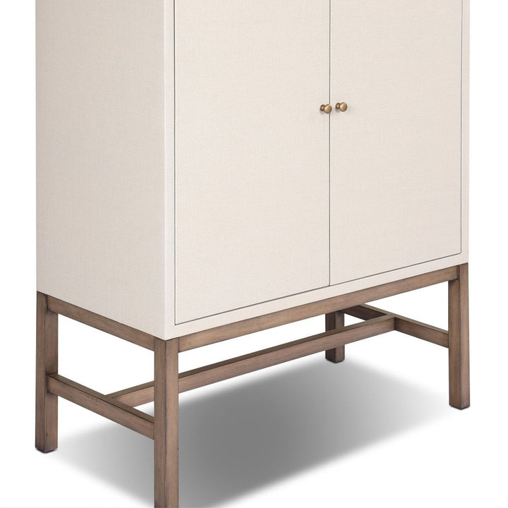 Fiona Bar Cabinet - Ivory Raffia
