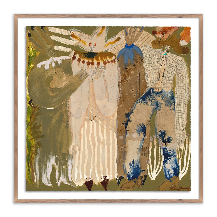 Body Snatchers By Caroline Pinney - 40"X40" - Rustic Walnut